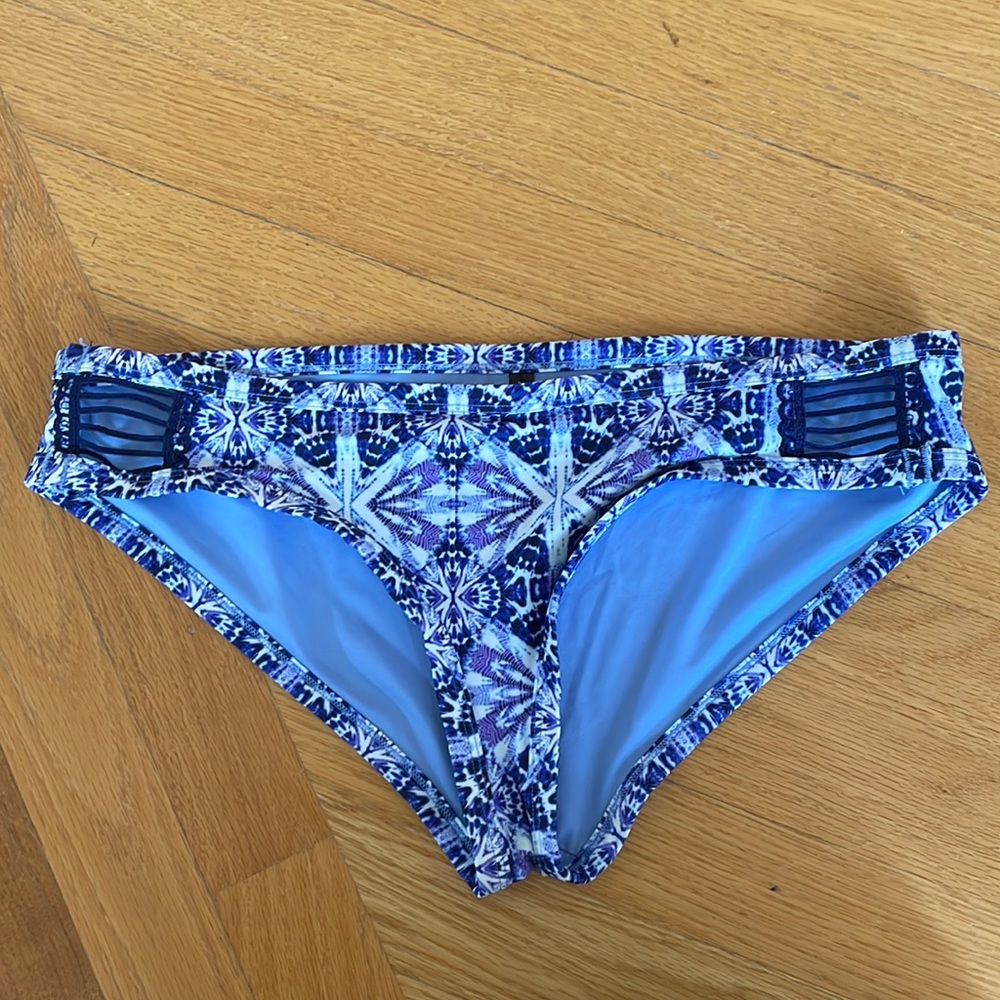 Adore Me Bikini Bottoms, Blue Tie Dye